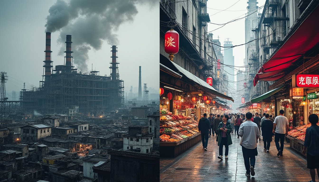découvrez comment la chine fait face à un ralentissement de sa production industrielle tout en observant une montée spectaculaire de ses ventes au détail. une analyse des tendances économiques actuelles et des impacts sur le marché.