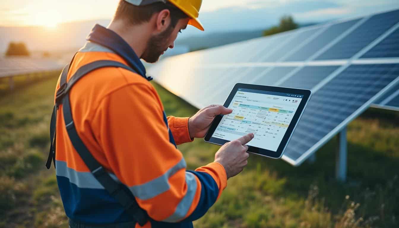 Illustration: Comment définir et planifier un calendrier de maintenance préventive pour la production solaire ?