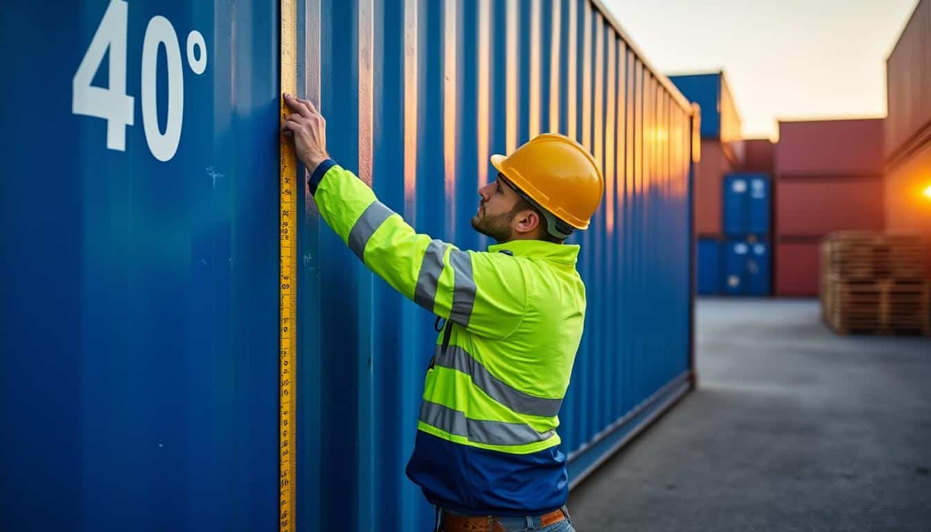 Illustration: Comprendre les dimensions et la hauteur des containers de 40 pieds